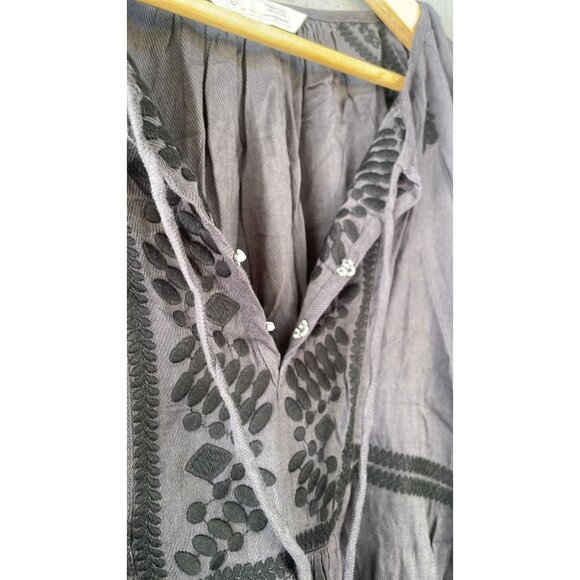 Odd Molly Anthropologie Floral Embroidered Mini Dress L-3 - Picture 3 of 7